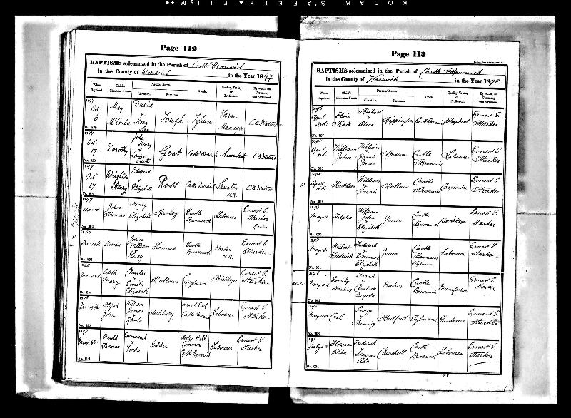 Rippington (Elsie Kate) 1898 Baptism Record